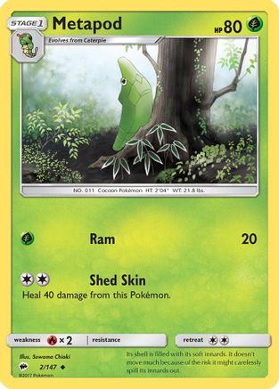 Metapod 2/147 - SM  Burning Shadows - Poke-Collect