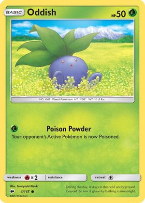 Oddish 4/147 - Burning Shadows Reverse Holofoil - Poke-Collect