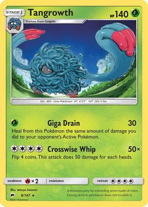 Tangrowth 8/147 - Burning Shadows Reverse Holofoil - Poke-Collect