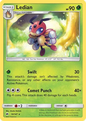 Ledian 10/147 - Burning Shadows - Poke-Collect
