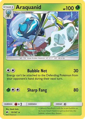 Araquanid 15/147 - SM  Burning Shadows Reverse Holofoil