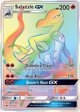 Salazzle GX (Secret) 151/147 - SM  Burning Shadows Holofoil - Poke-Collect
