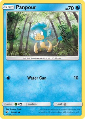 Panpour 36/147 - Burning Shadows Reverse Holofoil - Poke-Collect