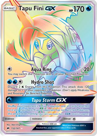 Tapu Fini-GX 152/147 - Burning Shadows Holofoil - Poke-Collect