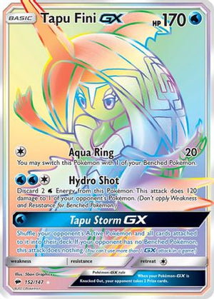 Tapu Fini-GX 152/147 - Burning Shadows Holofoil - Poke-Collect