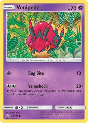 Venipede 56/147 - Burning Shadows - Poke-Collect