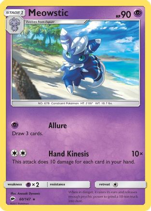 Meowstic 60/147 - SM  Burning Shadows Reverse Holofoil - Poke-Collect