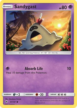 Sandygast 61/147 - SM  Burning Shadows Reverse Holofoil - Poke-Collect