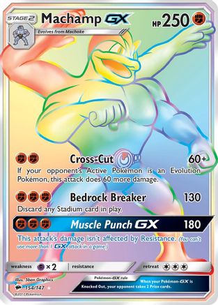 Machamp-GX 154/147 - Burning Shadows Holofoil - Poke-Collect