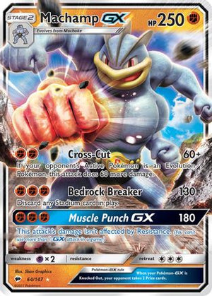 Machamp GX 64/147 - SM  Burning Shadows Holofoil