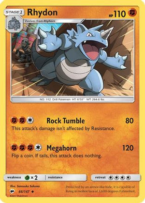 Rhydon 66/147 - Burning Shadows - Poke-Collect