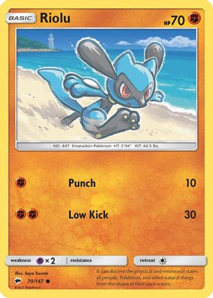 Riolu 70/147 - Burning Shadows - Poke-Collect
