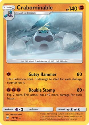Crabominable 74/147 - SM  Burning Shadows - Poke-Collect