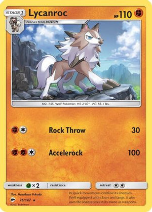 Lycanroc 76/147 - Burning Shadows - Poke-Collect