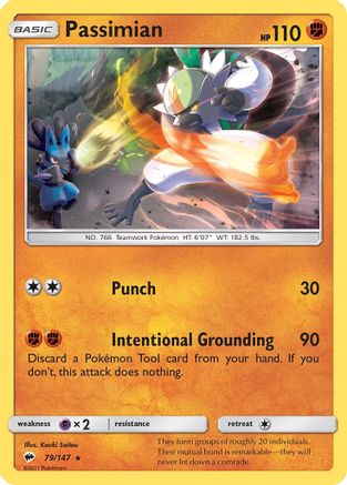 Passimian 79/147 - SM  Burning Shadows Reverse Holofoil - Poke-Collect