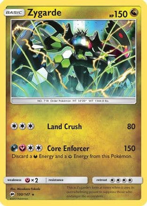 Zygarde 100/147 - Burning Shadows Reverse Holofoil