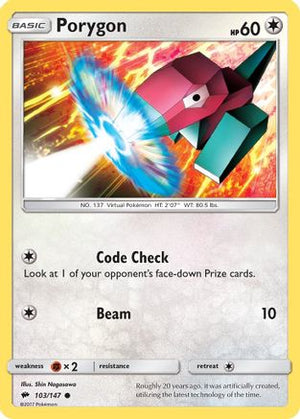 Porygon 103/147 - Burning Shadows - Poke-Collect