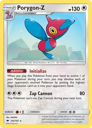 Porygon-Z 105/147 - SM  Burning Shadows Holofoil
