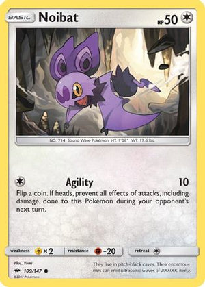 Noibat 109/147 - Burning Shadows Reverse Holofoil - Poke-Collect