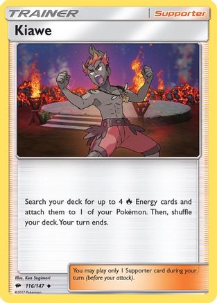 Kiawe 116/147 - SM  Burning Shadows Reverse Holofoil - Poke-Collect