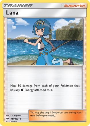Lana 117/147 - SM  Burning Shadows Reverse Holofoil - Poke-Collect