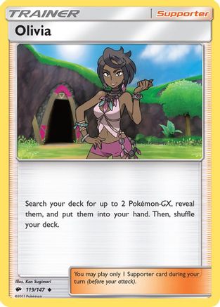 Olivia 119/147 - SM  Burning Shadows Reverse Holofoil - Poke-Collect