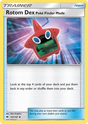 Rotom Dex Poké Finder Mode 122/147 - Burning Shadows - Poke-Collect