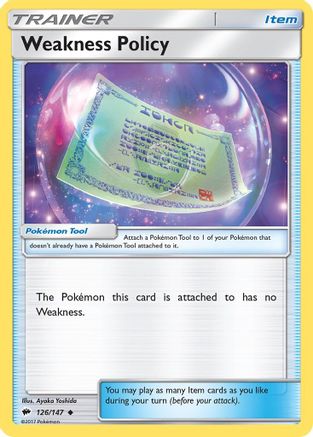 Weakness Policy 126/147 - Burning Shadows Reverse Holofoil - Poke-Collect