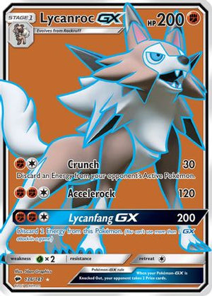 Lycanroc GX (Full Art) 136/147 - SM  Burning Shadows Holofoil