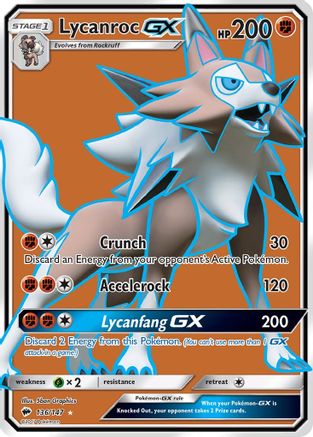 Lycanroc-GX 136/147 - Burning Shadows Holofoil - Poke-Collect