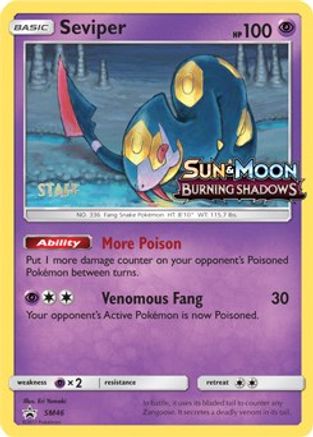 Seviper - SM46 (Prerelease) [Staff] SM46 - SM Promos Holofoil - Poke-Collect