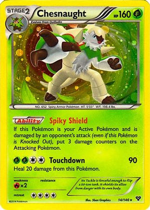 Chesnaught - 14/146 (Cosmos Holo) 14 - Blister Exclusives Holofoil