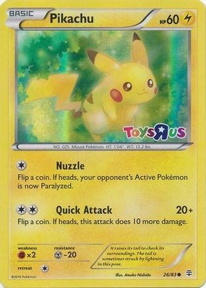 Pikachu - 26/83 (Toys R Us) 26 - Miscellaneous Cards & Products Holofoil - Poke-Collect