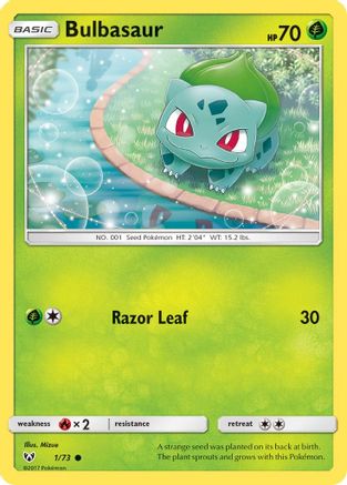 Bulbasaur 1/73 - Shining Legends Reverse Holofoil - Poke-Collect