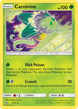 Carnivine 6/73 - Shining Legends Reverse Holofoil