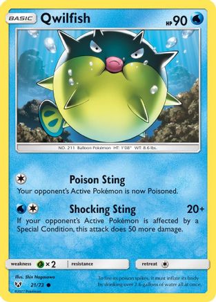 Qwilfish 21/73 - Shining Legends - Poke-Collect