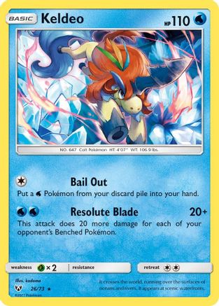 Keldeo 26/73 - Shining Legends Reverse Holofoil - Poke-Collect