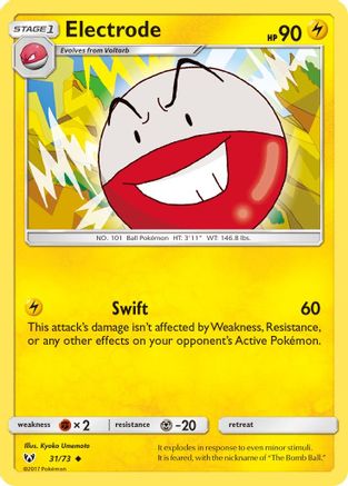 Electrode 31/73 - Shining Legends Reverse Holofoil - Poke-Collect