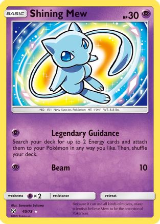 Shining Mew 40/73 - Shining Legends Holofoil - Poke-Collect