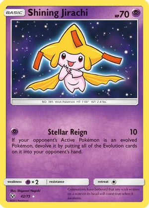 Shining Jirachi 42/73 - Shining Legends Holofoil - Poke-Collect