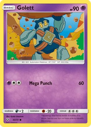 Golett 43/73 - Shining Legends Reverse Holofoil - Poke-Collect