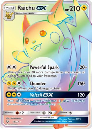 Raichu-GX 75/73 - Shining Legends Holofoil - Poke-Collect