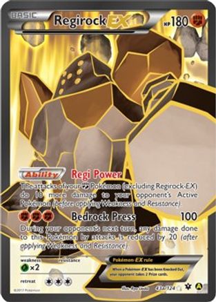 Regirock-EX 43a/124 - Fates Collide Holofoil - Poke-Collect