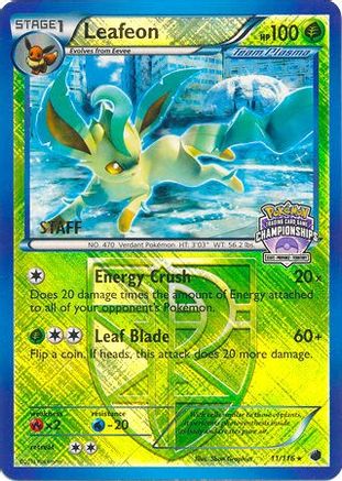 Leafeon - 11/116 (State Championships) [Staff] 11 - League & Championship Cards Reverse Holofoil - Poke-Collect
