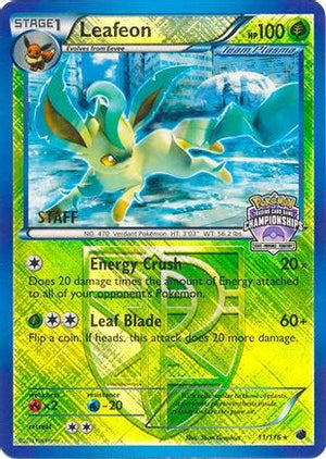 Leafeon - 11/116 (State Championships) [Staff] 11 - League & Championship Cards Reverse Holofoil - Poke-Collect