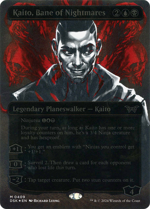 Kaito, Bane of Nightmares (DSK-409) - Duskmourn: House of Horror: (Showcase) (Borderless) Foil