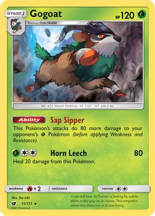 Gogoat 11/111 - SM  Crimson Invasion Holofoil - Poke-Collect