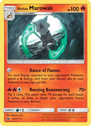Alolan Marowak 12/111 - SM  Crimson Invasion Holofoil