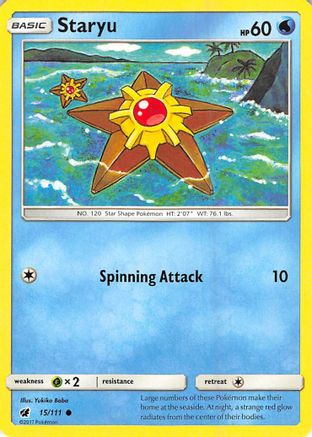 Staryu 15/111 - Crimson Invasion Reverse Holofoil - Poke-Collect