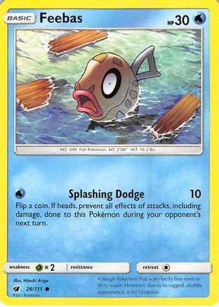 Feebas 26/111 - Crimson Invasion Reverse Holofoil - Poke-Collect